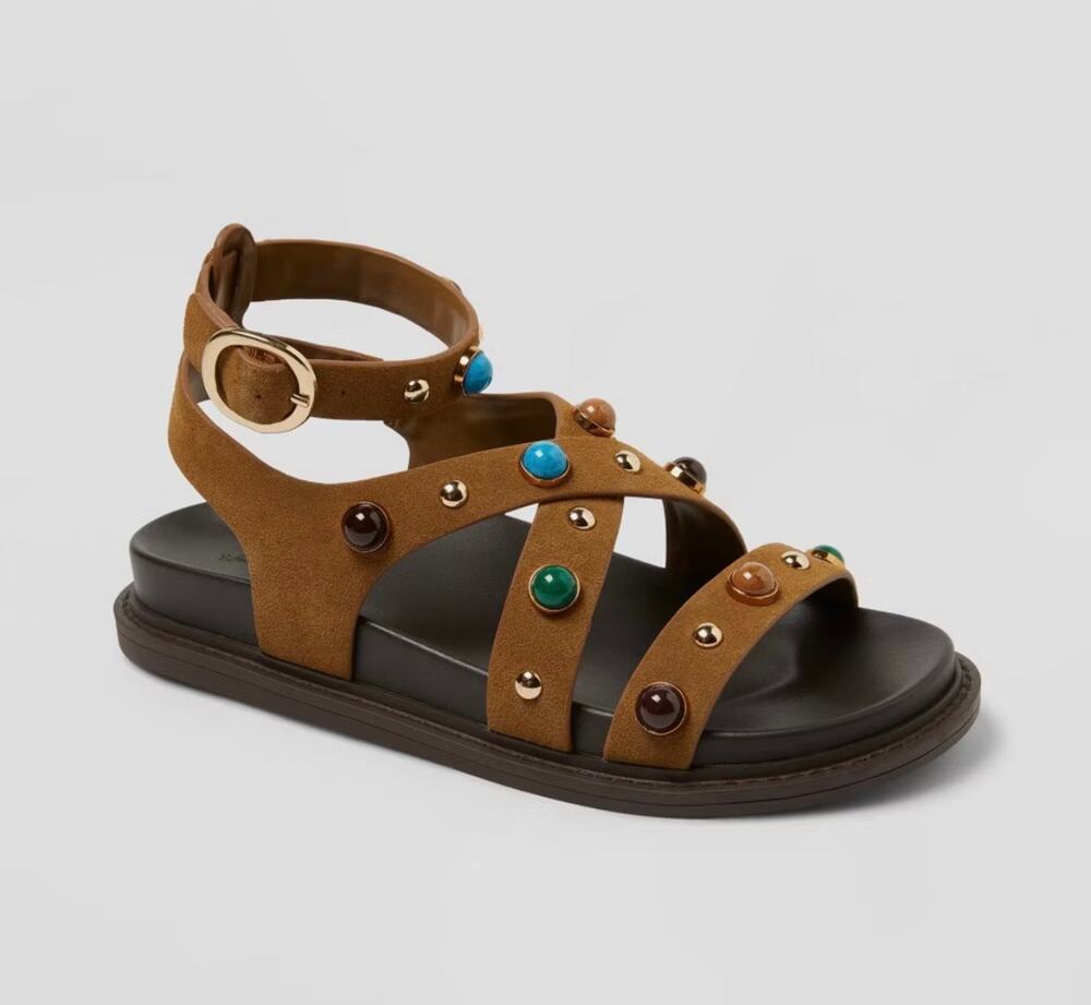 Women’s Manya Western Sandals - Universal Thread - Brown
